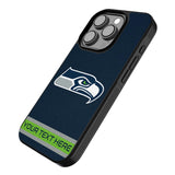 Seattle Seahawks Personalized Stripe Bump Phone Case for Apple iPhone