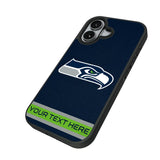 Seattle Seahawks Personalized Stripe Bump Phone Case for Apple iPhone