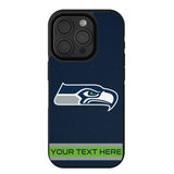 Seattle Seahawks Personalized Stripe Bump Phone Case for Apple iPhone