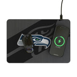 Seattle Seahawks Personalized Tilt 15-Watt Wireless Charger and Mouse Pad