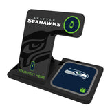 Seattle Seahawks Personalized Tilt 3 in 1 Charging Station