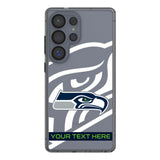 Seattle Seahawks Personalized Tilt Clear Phone Case for Samsung Galaxy