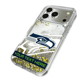 Seattle Seahawks Personalized Tilt Glitter Phone Case for Apple iPhone