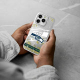 Seattle Seahawks Personalized Tilt Glitter Phone Case for Apple iPhone