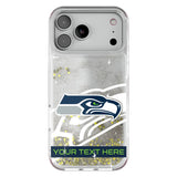 Seattle Seahawks Personalized Tilt Glitter Phone Case for Apple iPhone
