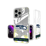 Seattle Seahawks Personalized Tilt Glitter Phone Case for Apple iPhone