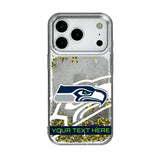 Seattle Seahawks Personalized Tilt Glitter Phone Case for Apple iPhone
