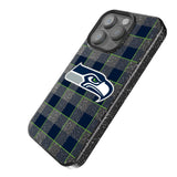 Seattle Seahawks Plaid Black Bling Phone Case for Apple iPhone