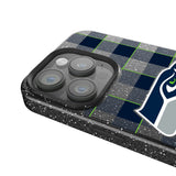 Seattle Seahawks Plaid Black Bling Phone Case for Apple iPhone
