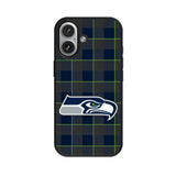 Seattle Seahawks Plaid MagSafe Compatible Phone Case for Apple iPhone