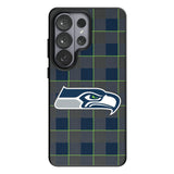 Seattle Seahawks Plaid MagSafe Compatible Phone Case for Samsung Galaxy 26 Series