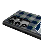 Seattle Seahawks Plaid MagSafe Compatible Phone Case for Samsung Galaxy
