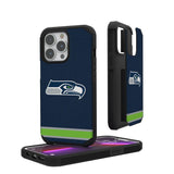 Seattle Seahawks Stripe Rugged Phone Case for Apple iPhone