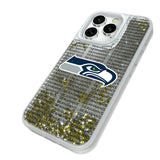 Seattle Seahawks Text Backdrop Glitter Phone Case for Apple iPhone