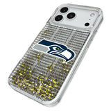Seattle Seahawks Text Backdrop Glitter Phone Case for Apple iPhone