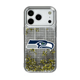 Seattle Seahawks Text Backdrop Glitter Phone Case for Apple iPhone