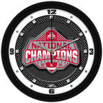 Ohio State Buckeyes 2024 Champions Carbon Fiber Textured Wall Clock