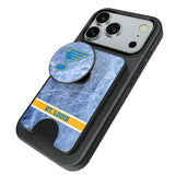 St. Louis Blues Ice Wordmark PopSockets MagSafe-Compatible PopWallet+
