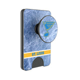 St. Louis Blues Ice Wordmark PopSockets MagSafe-Compatible PopWallet+