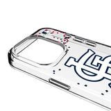 St Louis Cardinals Confetti Clear Phone Case for Apple iPhone