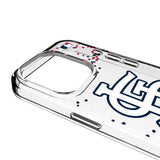 St Louis Cardinals Confetti Clear Phone Case for Apple iPhone