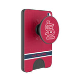 St Louis Cardinals Personalized Endzone Solid PopSockets MagSafe-Compatible PopWallet+
