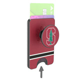 Stanford University Cardinal Stripe PopSockets MagSafe-Compatible PopWallet+