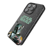 Star Wars Boba Fett Color Block Black Bling Phone Case for Apple iPhone