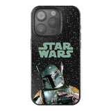 Star Wars Boba Fett Color Block Black Bling Phone Case for Apple iPhone