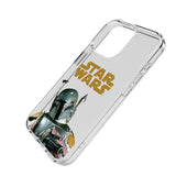 Star Wars Boba Fett Color Block Clear Phone Case for Apple iPhone