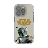 Star Wars Boba Fett Color Block Clear Phone Case for Apple iPhone
