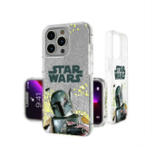 Star Wars Boba Fett Color Block Glitter Phone Case for Apple iPhone