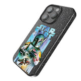 Star Wars Boba Fett Portrait Collage Black Bling Phone Case for Apple iPhone