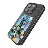 Star Wars Boba Fett Portrait Collage Black Bling Phone Case for Apple iPhone