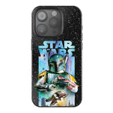 Star Wars Boba Fett Portrait Collage Black Bling Phone Case for Apple iPhone