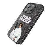 Star Wars Princess Leia Organa Color Block Black Bling Phone Case for Apple iPhone