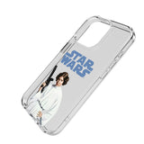 Star Wars Princess Leia Organa Color Block Clear Phone Case for Apple iPhone