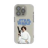 Star Wars Princess Leia Organa Color Block Clear Phone Case for Apple iPhone