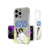 Star Wars Princess Leia Organa Color Block Glitter Phone Case for Apple iPhone