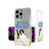 Star Wars Princess Leia Organa Color Block Glitter Phone Case for Apple iPhone