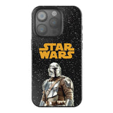 Star Wars: The Mandalorian Din Djarin Color Block Black Bling Phone Case for Apple iPhone