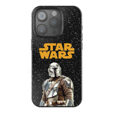Star Wars: The Mandalorian Din Djarin Color Block Black Bling Phone Case for Apple iPhone