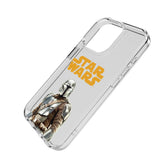 Star Wars: The Mandalorian Din Djarin Color Block Clear Phone Case for Apple iPhone
