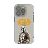 Star Wars: The Mandalorian Din Djarin Color Block Clear Phone Case for Apple iPhone