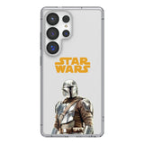 Star Wars: The Mandalorian Din Djarin Color Block Clear Phone Case for Samsung Galaxy