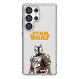 Star Wars: The Mandalorian Din Djarin Color Block Clear Phone Case for Samsung Galaxy