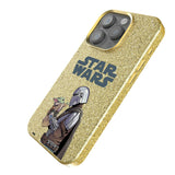 Star Wars: The Mandalorian Grogu and Din Djarin Color Block Bling Phone Case for Apple iPhone