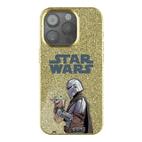 Star Wars: The Mandalorian Grogu and Din Djarin Color Block Bling Phone Case for Apple iPhone
