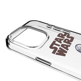 Star Wars: The Mandalorian Grogu and Din Djarin Color Block Clear Phone Case for Apple iPhone