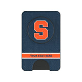 Syracuse University Orange Personalized Endzone Solid PopSockets MagSafe-Compatible PopWallet+